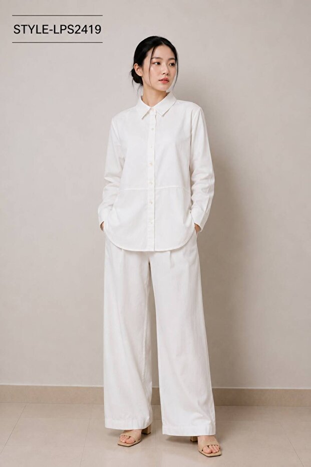 Women's Relaxed Fit Linen Blend Co-Ord Set
