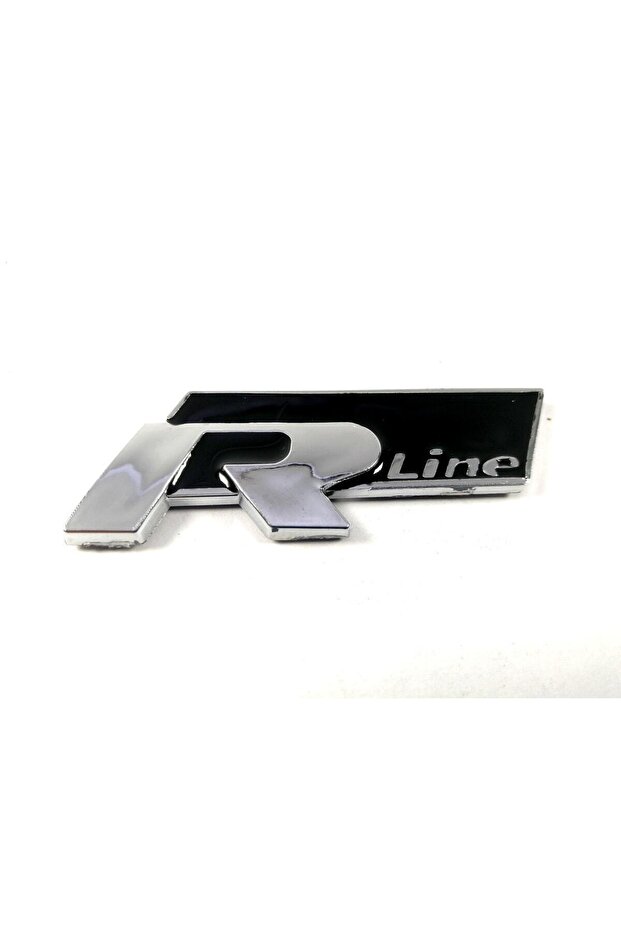 Volkswagen Compatible R Line Luggage Lettering Nickel Black 75mm-25mm