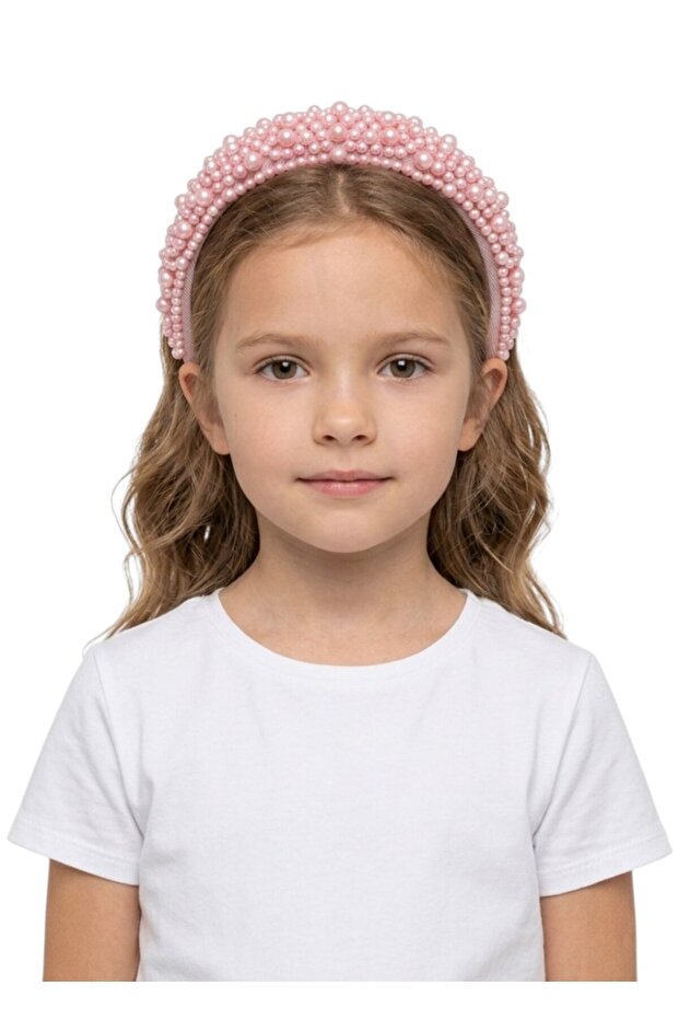 -Faux Pearl Headband - Multicolor