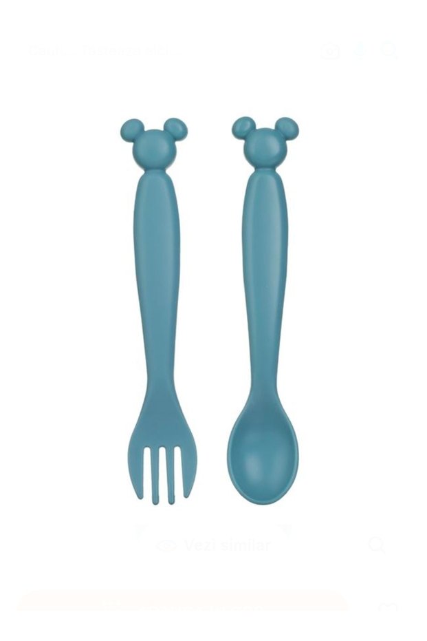 Ciel Plastic Spoon & Fork Set with Mickey Mouse Pattern 14cm - 2pcs