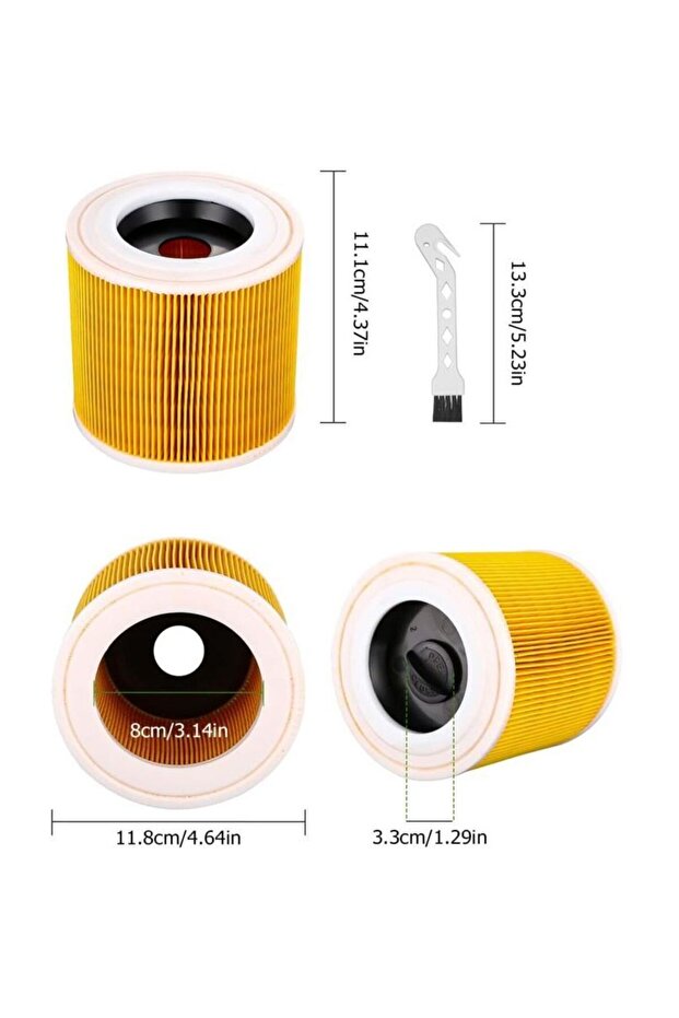 Two-piece set - Kärcher vacuum cleaner filter extension kit - protects against fine dust