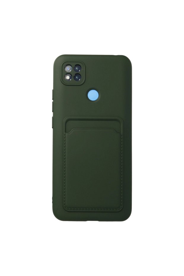 Xiaomi Redmi 9C Case Kelvin Silicone with Business Card - Dark Green