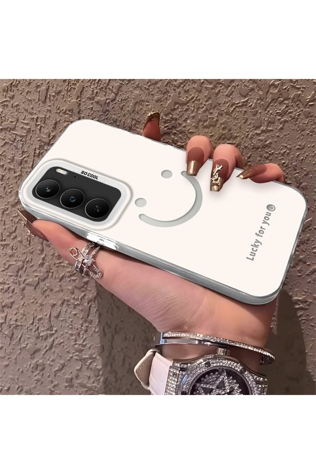 Realme C75 4g Compatible Simple Written Smiley Face Case, Ins Style Soothing and Stylish Finish