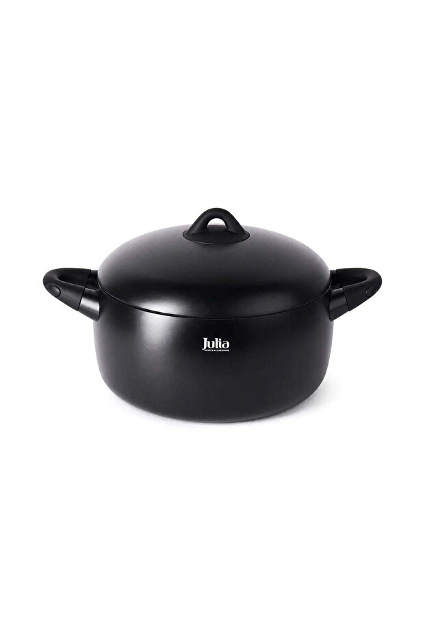 Black Tec Casserole 28 cm with Lid - Black - Titanium Non-Stick