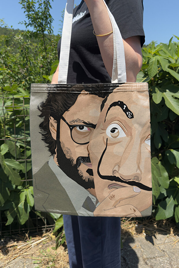 La Casa De Papel-Profesor V2 Double Sided Summer Winter Canvas Print Tote Bag Series Film