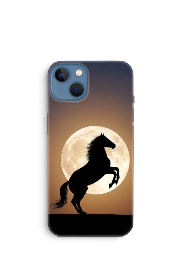 Full Moon Horse Image Case Compatible with iPhone 13 and 14