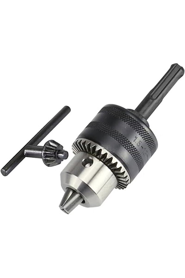 13mm Keyed Drill Chuck with SDS Plus Shank, Heavy Duty Construction, Includes Chuck Key