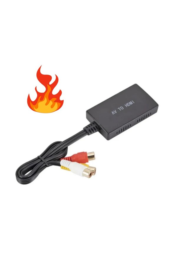 AV to HDMI 1080P RCA to HDMI-compatible Audio Video Converter AV to HDMI Adapter Support PAL/NTSC fo
