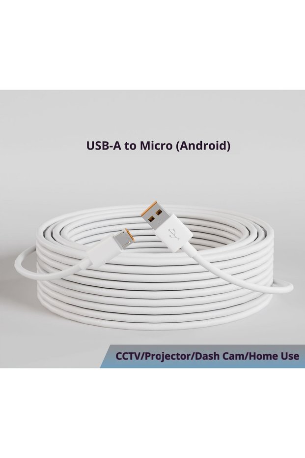 كابل شحن USB-C طويل جداً بطول 10 متر بدون علبة، سلك بيانات وشحن من النوع C