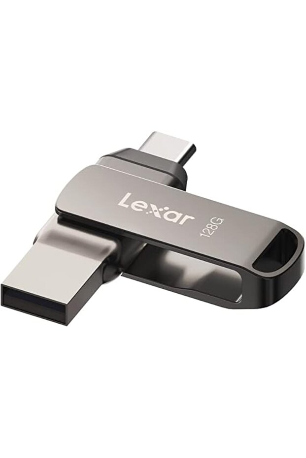 فلاش درايف USB 3.1 بسعة 64 جيجابايت، USB-A و USB-C، سرعة قراءة تصل إلى 130 ميجابايت/ثانية، ذاكرة USB-C دوارة