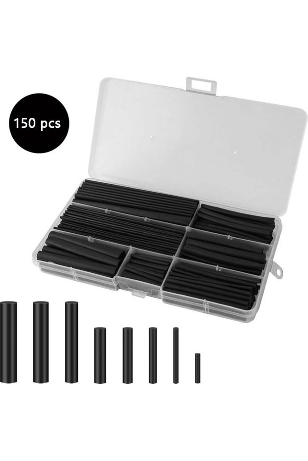 Waterproof heat shrink tubing kit, 150 pieces per pack. Universal protective tubing, suitable for cable and wire connections and automotive repair.