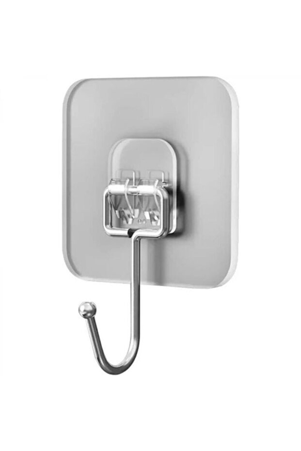 15-pack of strong, no-drill adhesive hooks, suitable for doors, windows, kitchens, walls, and glass (clear).