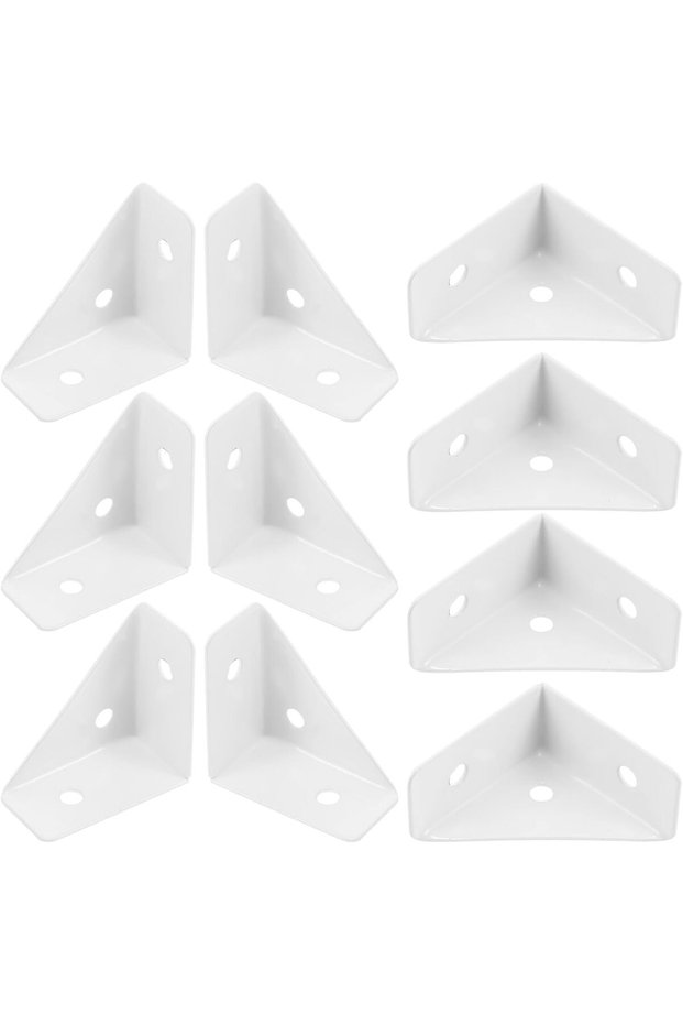 10 Metal Corner Brackets 90 Degree Angle Connection Furniture Shelves Small White Cabinet Corner Brackets Reinforcement Rods