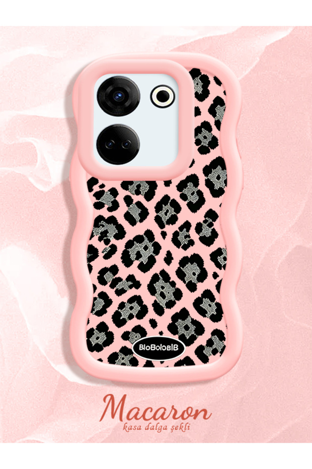 Case for Tecno Camon 20 Pro 4g Compatible Wavy Frame Leopard Print High Quality Silicone Phone Case