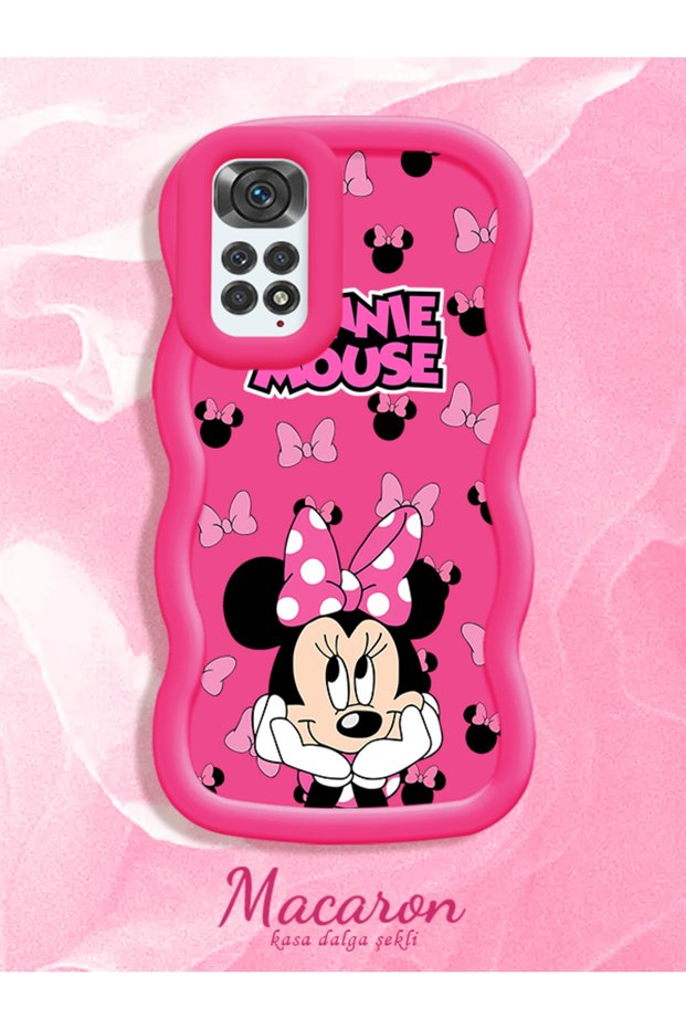 Redmi Note 11/Note 11S 4g Compatible Wavy Frame Mouse Cartoon Patterned Quality Silicone Case