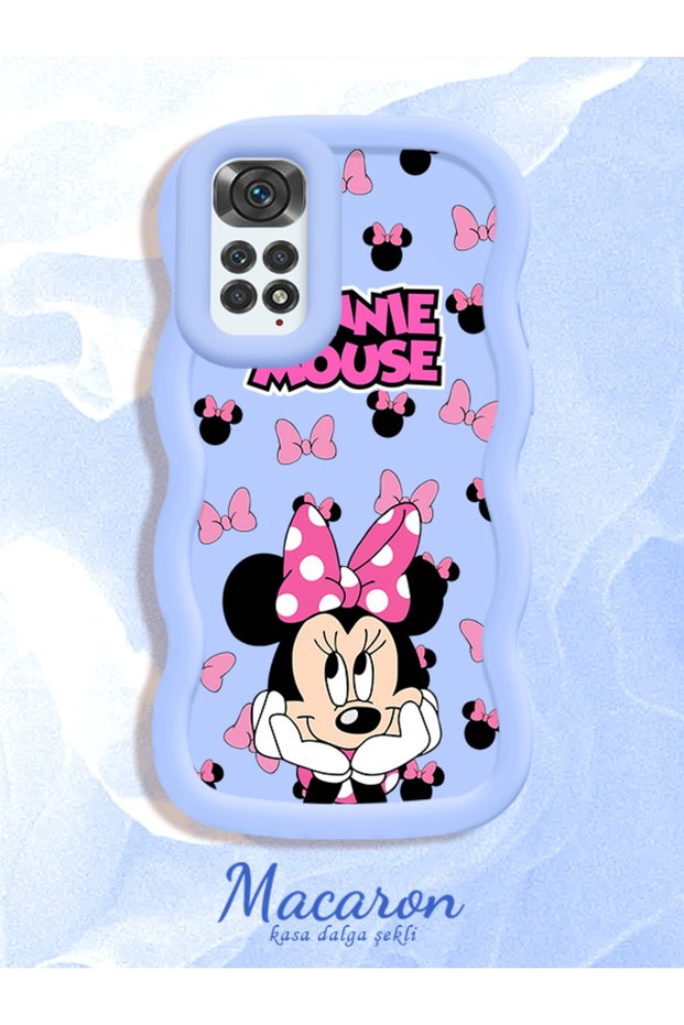 Redmi Note 11/Note 11S 4g Compatible Wavy Frame Mouse Cartoon Patterned Quality Silicone Case