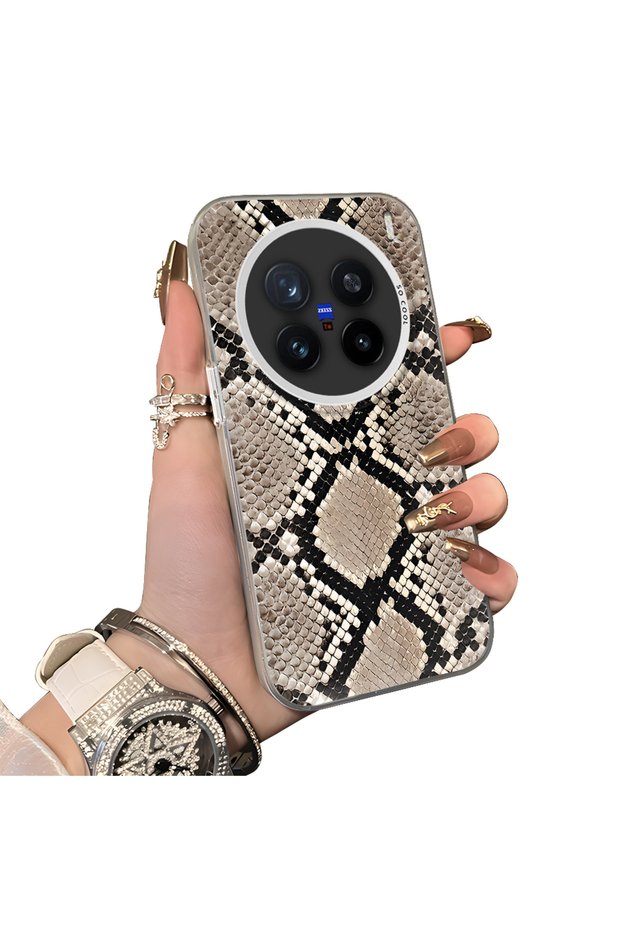 Vivo X200 Pro Compatible Hard Acrylic Back Silicone Edge Lens Protection Case