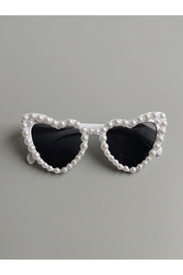 White Pearl Heart Bridal Glasses Bride to Be after Party Henna Night Bachelorette Wedding Fun Glasses