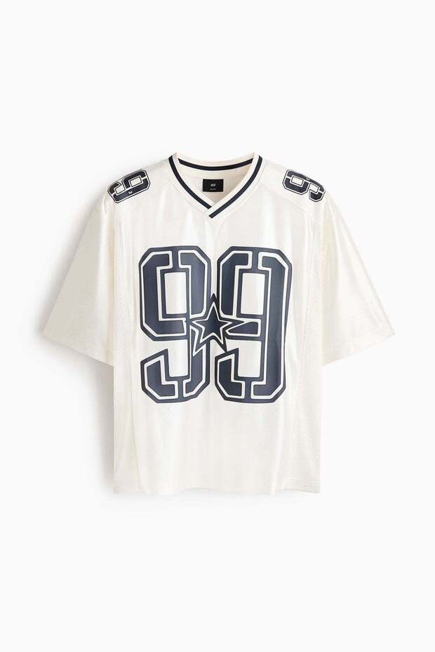 Loose Fit Printed mesh T‑shirt