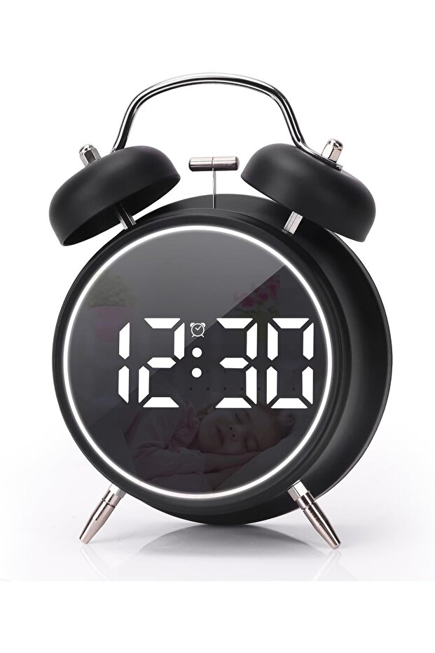 Digital Alarm Clock - Digital Clock - LED Screen - Bedroom - Clock - Alarm Clock - Energy Saving - Black