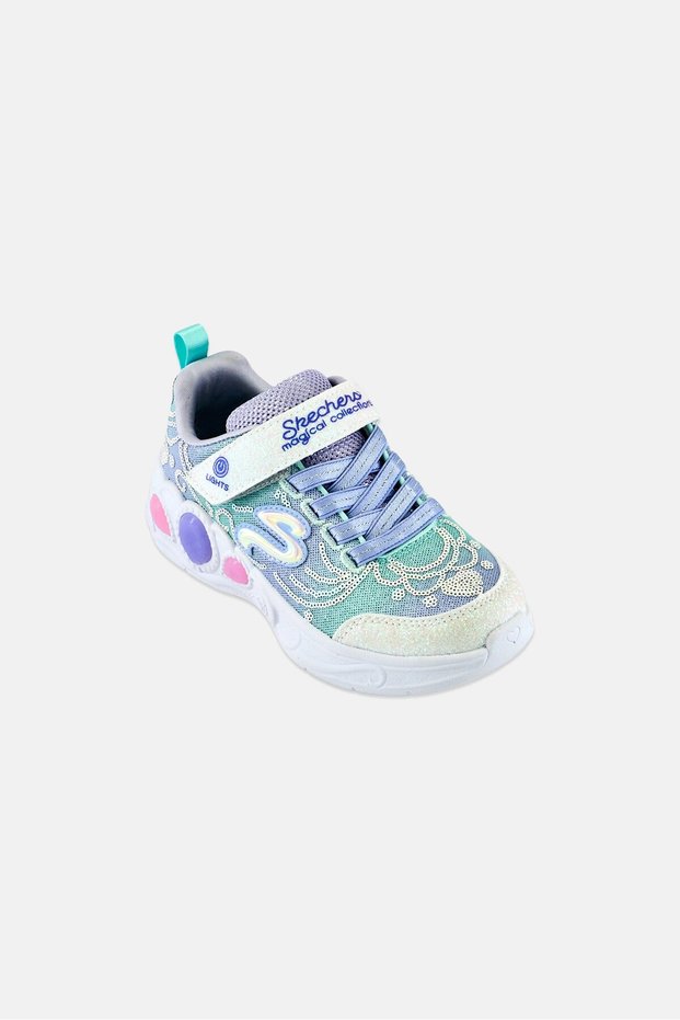 Kids Girl Lights Princess Wishes Velcro Closure Shoes, Multicolor