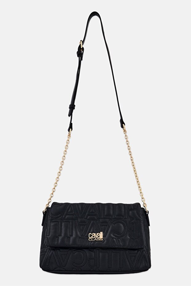 Women Brand Logo Cross Body Bag, Black