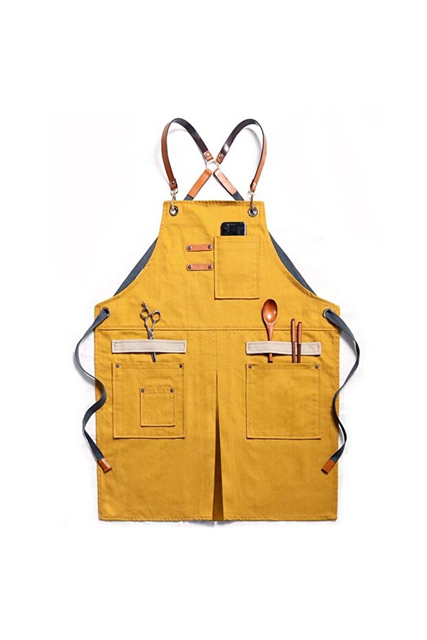 Men's and women's aprons, suitable for kitchens, workshops, and barbecues.