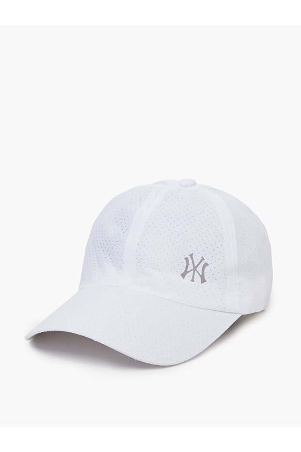 White Letter Printed Baseball Cap