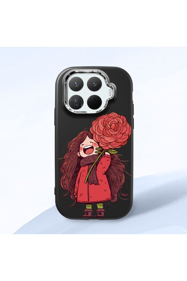 Mi 15t Pro Compatible Case Camera Protector Black Silicone Couple Phone Case Girl Patterned