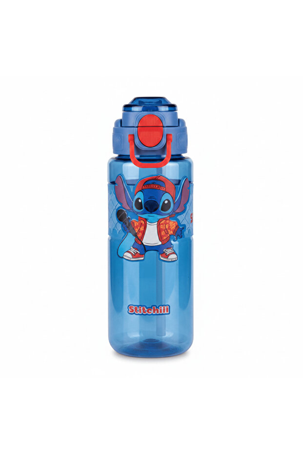Navy Blue Stitch Disney Kids Plastic Water Bottle – 750 ml