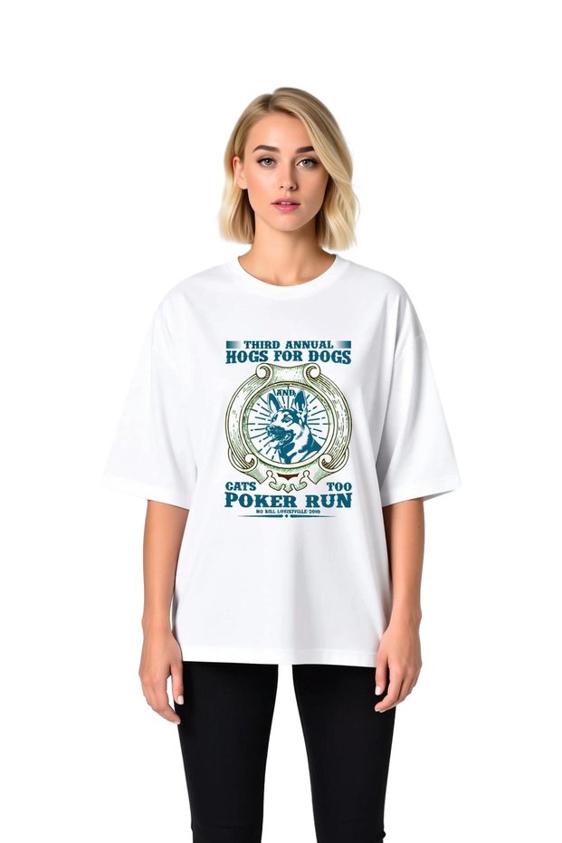 Charity for Animal Lovers Printed Women's Oversize T-Shirt