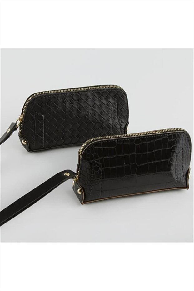 Nhr-Hlss Mixed Pattern Black Rectangular (124559) Leather Wallet-Black