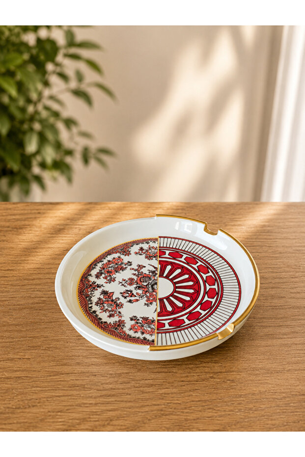 Handmade 1 Piece Round Porcelain Ashtray Set Apollo