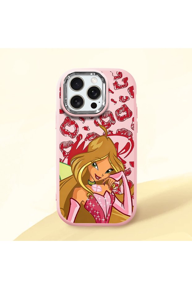 Pink Silicone Case Compatible with iPhone 15 Pro Max with Shock-Absorbing Camera Protections