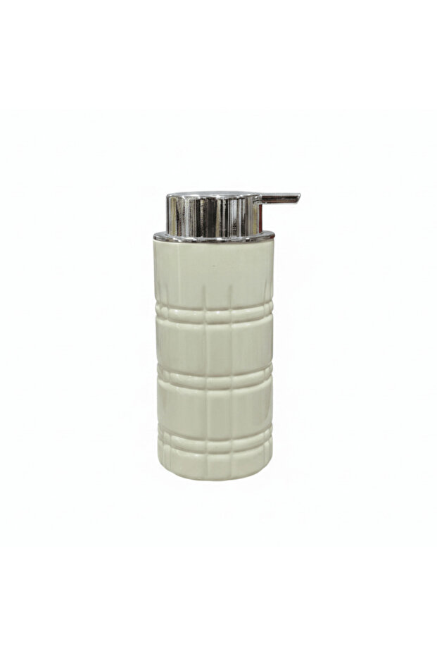 Cream Plastic Soap Liquid Dispenser 400 ml