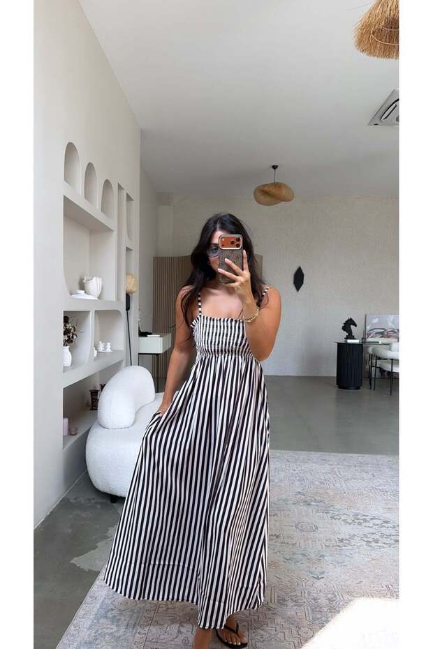 Purple Striped Gipeli Tiril Dress
