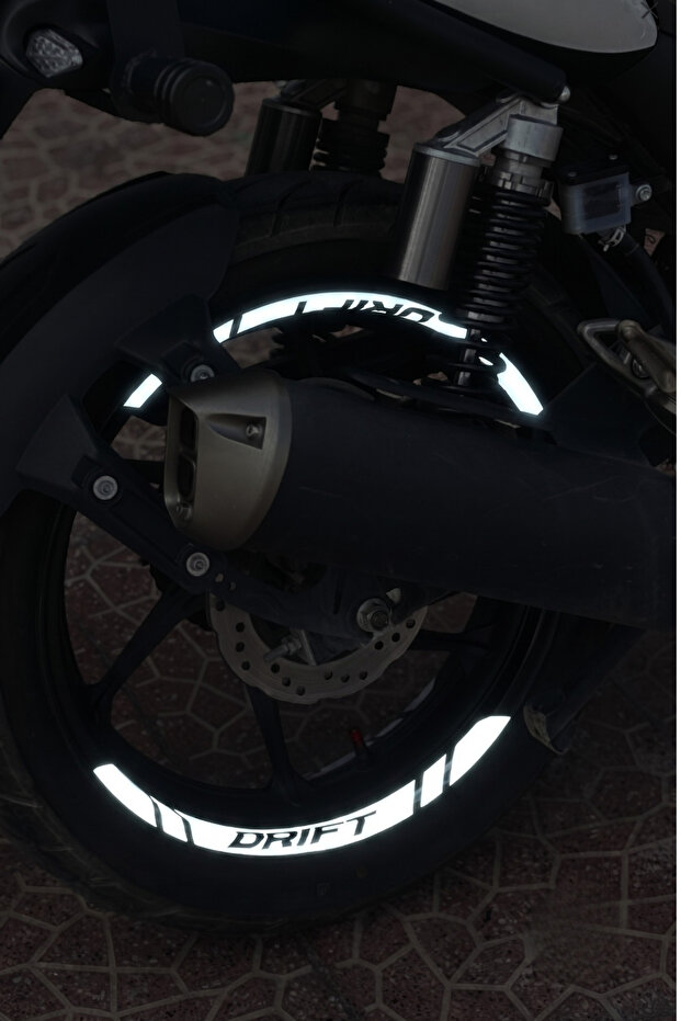 8 Pieces Rim Stripe Sticker Set with Reflectors for Mondial Drift-L (Enough for All Rims)