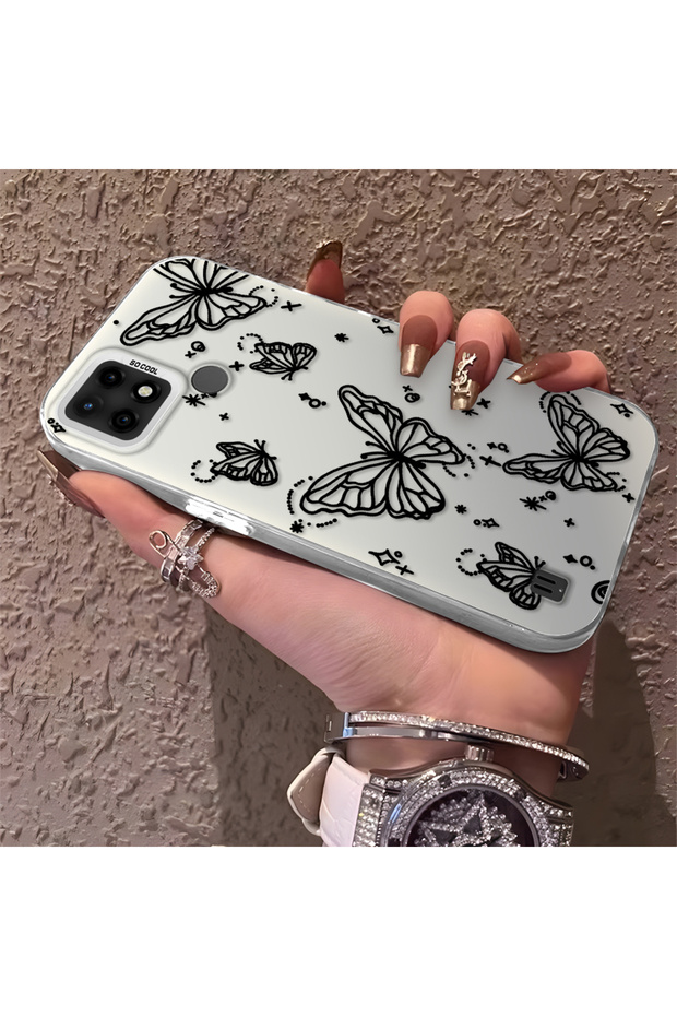 Realme C21 Compatible Elegant Night Style Butterfly Case, Durable Protective Case for Daily Use
