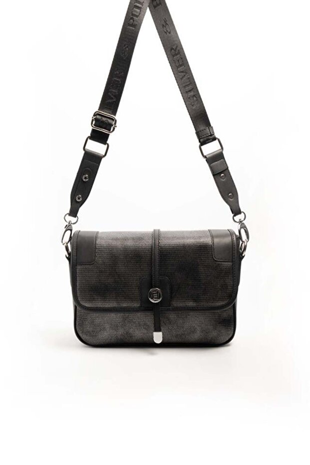 M.Silver - Black Honeycomb Women's Crossbody Bag Sp1182