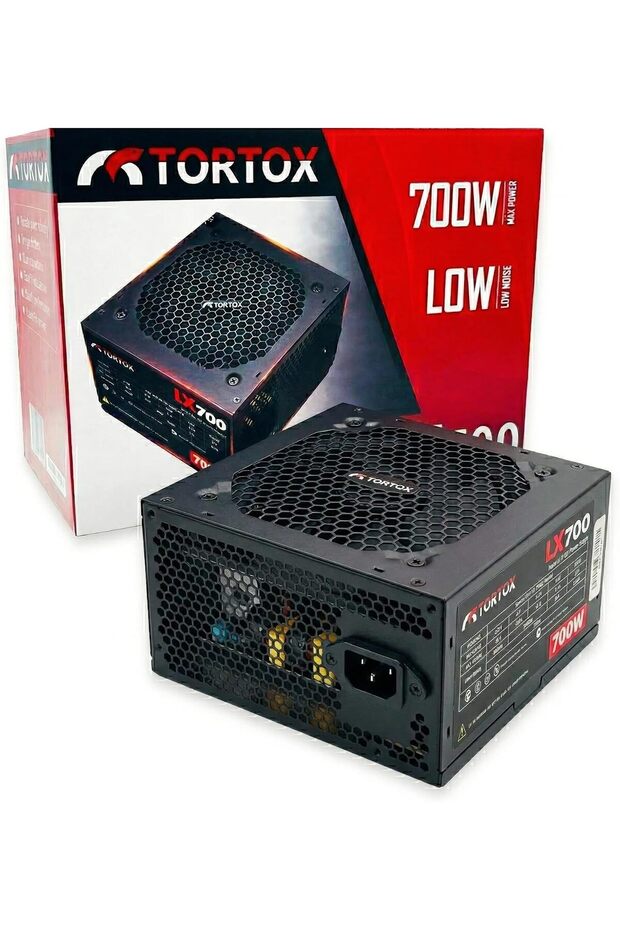 LX700 700W ATX Power Supply, Low Noise, 120mm Cooling Fan, 6+2 Pin VGA, Intel & AMD Compatible, Black