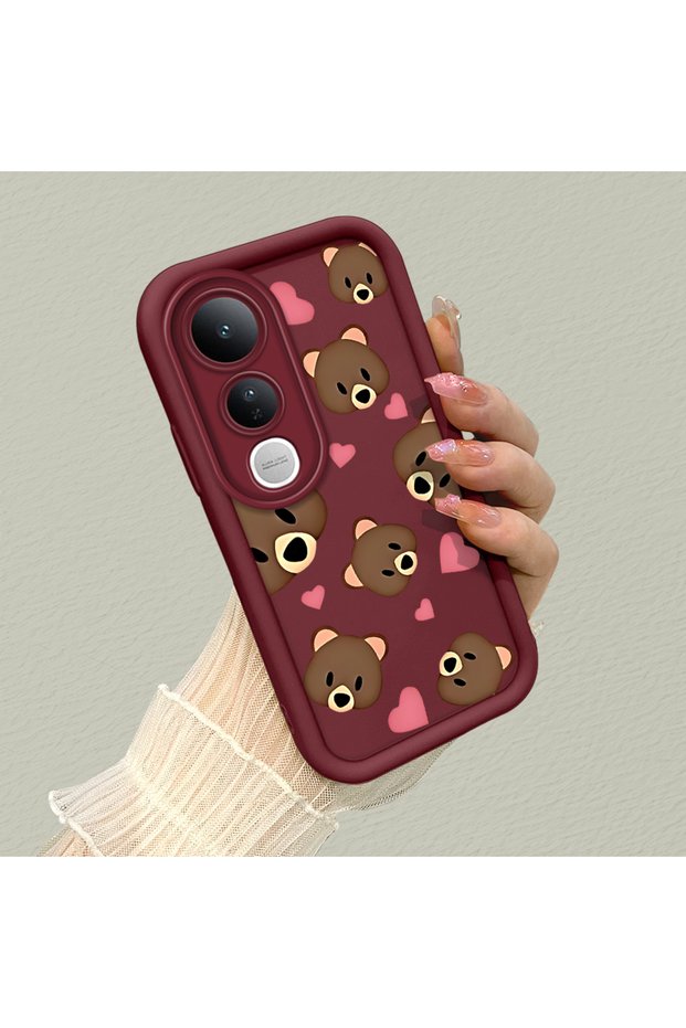 Vivo V50 Lite 4G/5G Compatible Fashion Character Bear Themed Case, Scratch Resistant
