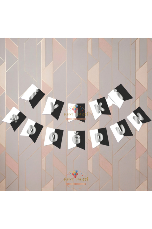 Best Black and White Happy Birthday Written Fan Banner