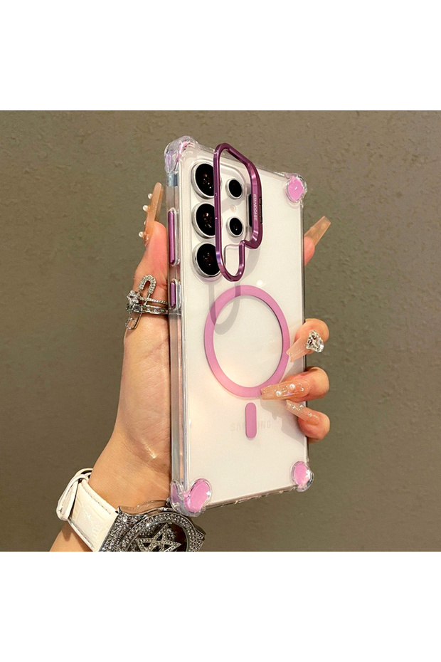 Galaxy S23 Ultra PURPLE Transparent Case for S26 Ultra S25 S24 S23 Plus A56 A36 A06 A26 A16 A17 fo