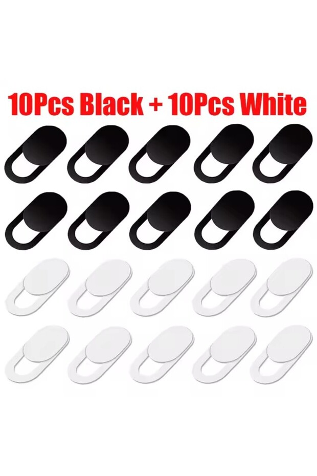 Black and White Laptop Camera Privacy Cover Webcam Cover Shutter Adhesive Slider for IPad Tablet Web