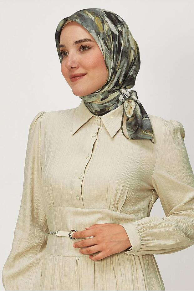 Patterned Natural Scarf 8651