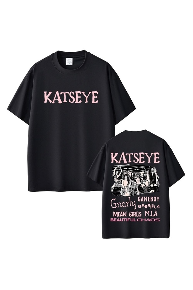 Katseye Printed Cotton Oversize T-Shirt