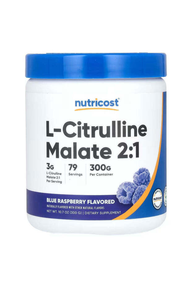 L-Citrulline Malate Nitric Oxide Muscle Recovery 2:1 Blue Raspberry 300 g