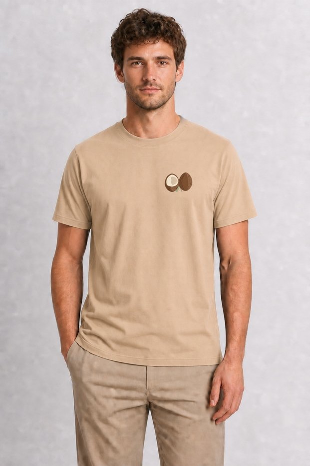 Coconut Iconic Print T-Shirt - Cream