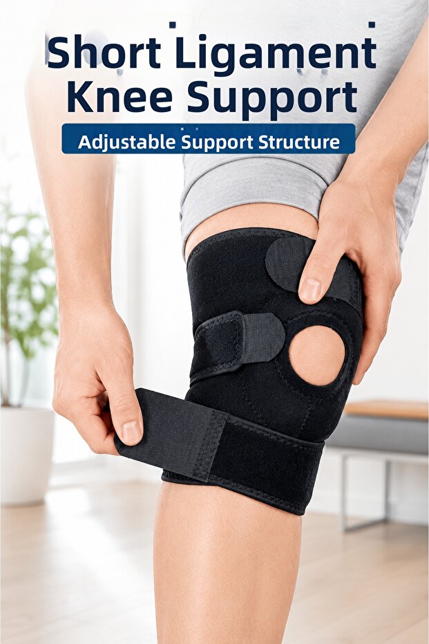 Adjustable Short Ligament Knee Brace Open Knee Cap for Sports and Daily Use