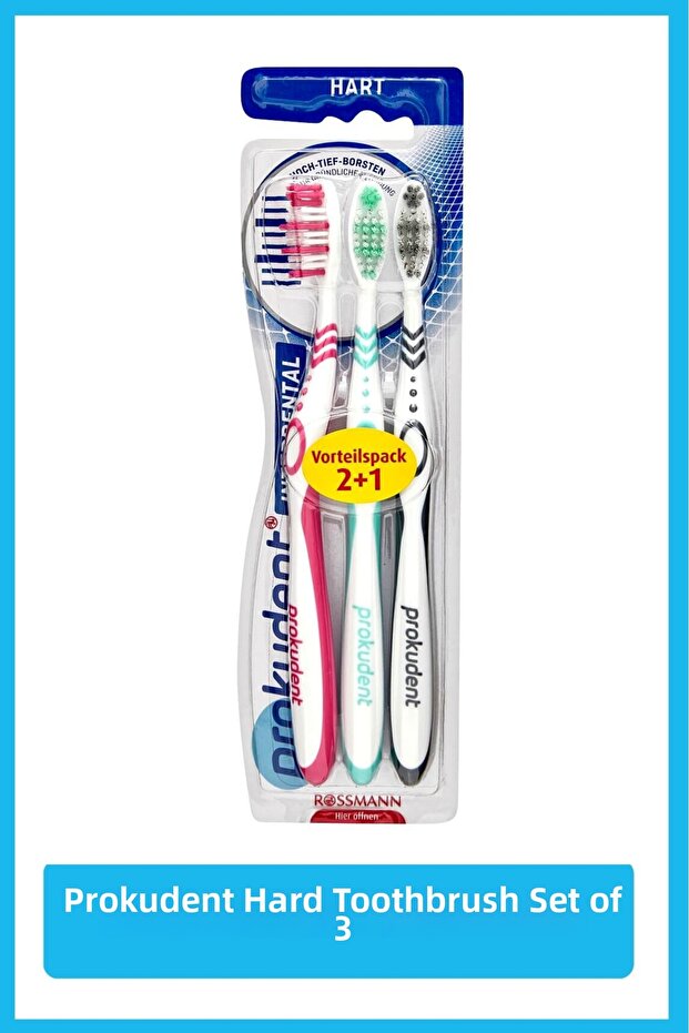 Toothbrush Hard, 3-Pack